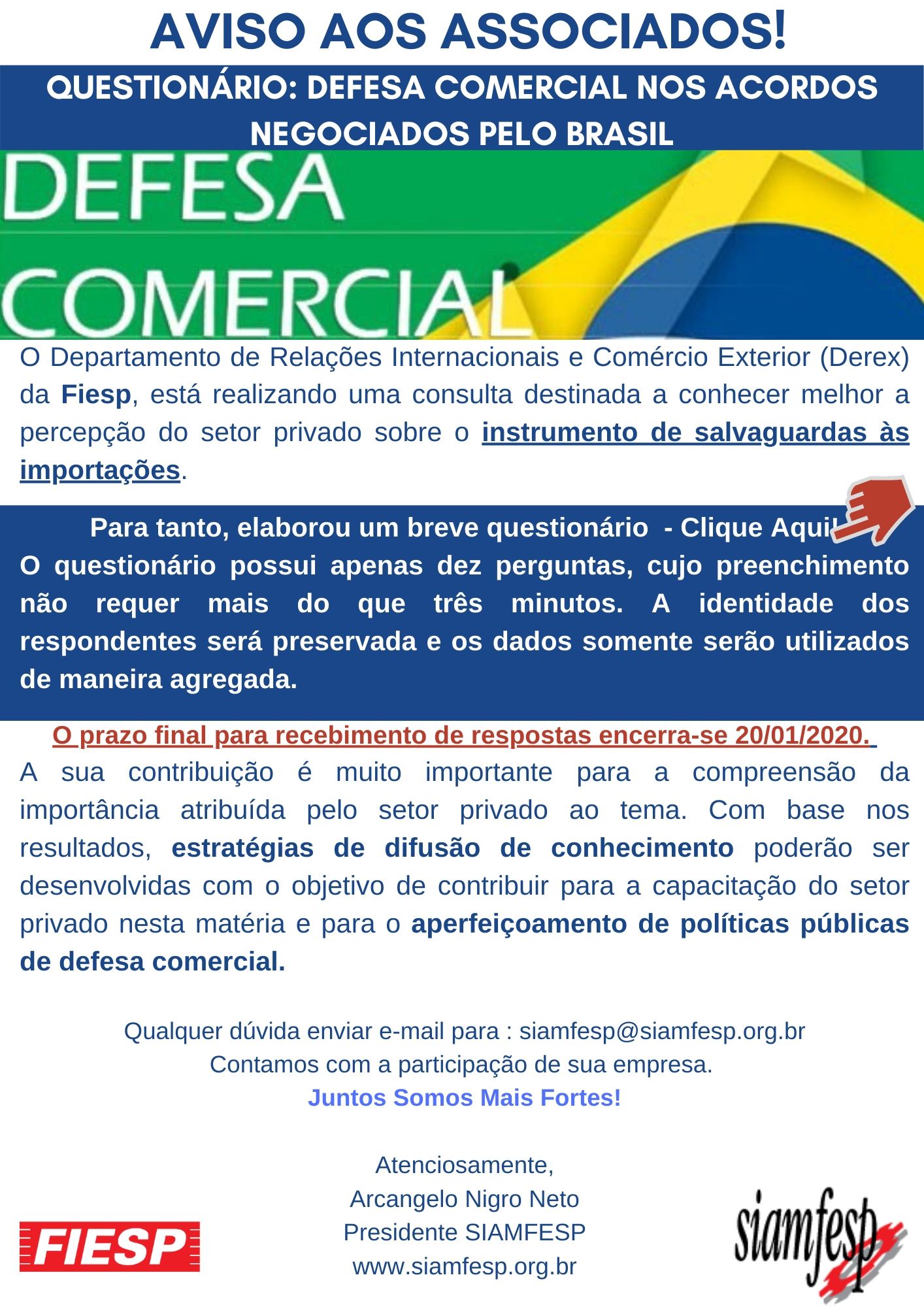 defesa comercial FIESP