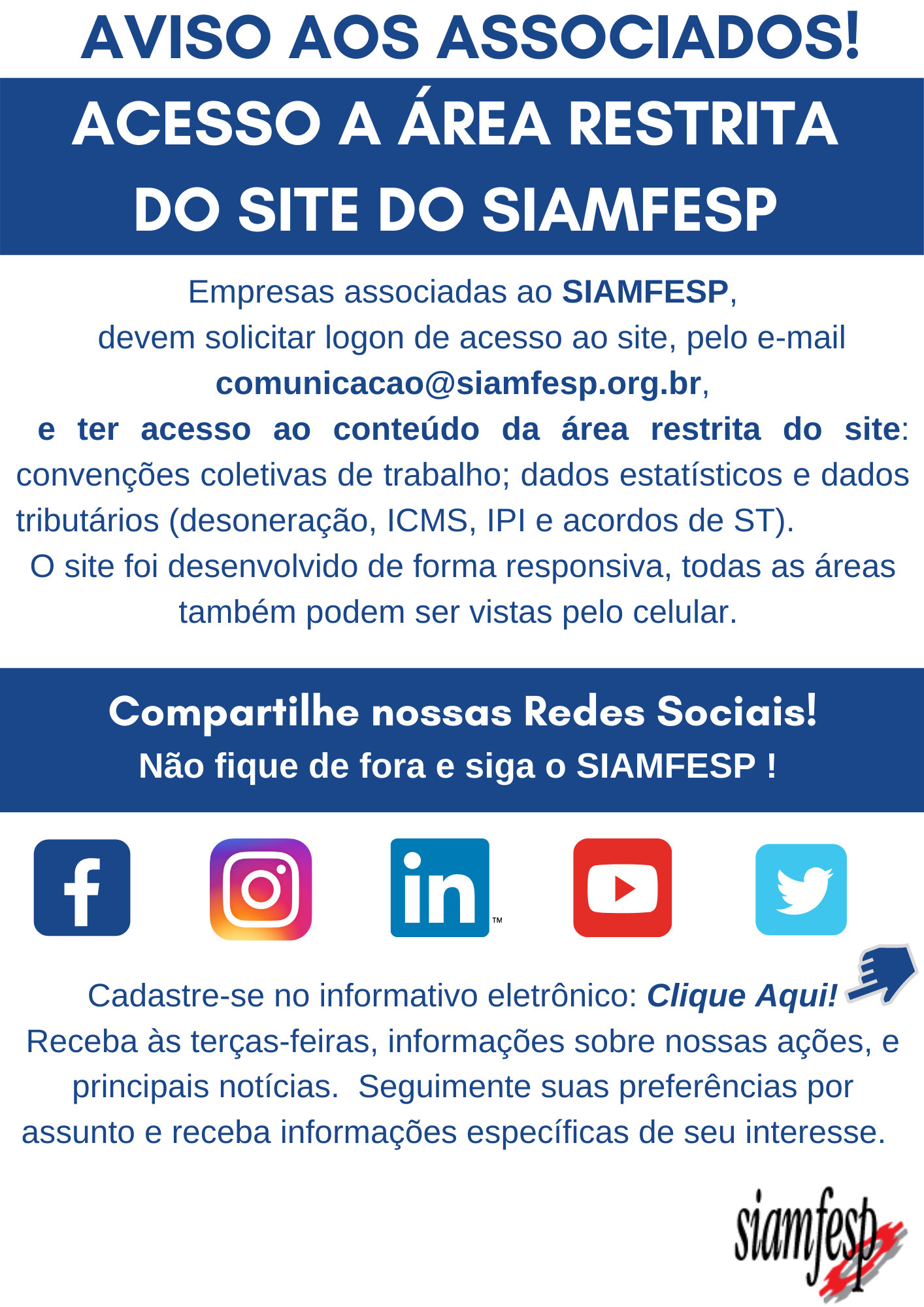 Acesso ao site do SIAMFESP